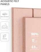 Fluxynara Felt Bulletin Board & Cork Board Alternative, Pink - Image 4