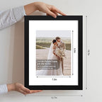Hongkee 11x14 Picture Frame Set of 4, Made of Glass and Black Wooden Frame, Display 8x10 Pictures with Mat or 11 x 14 Posters without Mat for Wall Mounting, Gallery Photo Frames - Image 2