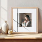 puthiac 8x8 Solid Oak Wood Picture Frame with 4x4 Mat, Natural Oak, 1 Pack - Image 5