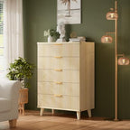 Modern Dresser and Nightstand Sets 3-Piece, 2 Nightstands 5-Drawer Dresser - Image 2