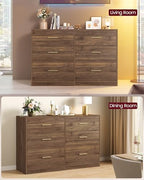 VASAGLE 6-Drawer Dresser, Chest of Drawers, 46.9 x 15.8 x 30.7 Inches - Image 7