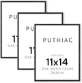 puthiac Picture Frame, Black Oak Wood, 11 x 14 inches, 3 Pack - Minimalist Wall Art Decor, Picture and Prints by PUTHIAC