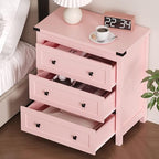 BORNOON 3-Drawer Dresser, Small Wooden Chest of Drawers with Metal Knobs, Water-Resistant Top, Storage Organizer with Anti-Tip Kit for Bedroom, Nursery, Living Room - Image 4