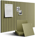Fluxynara 36" x 24" Large Felt Bulletin Board, Olive Green by FLUXYNARA
