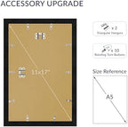 11x17 Poster Frame, Black Wood Frame with 8x12 Mat, 3 Pack - Image 4