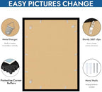 Hongkee 18x24 Frame Set of 4, 18 x 24 Black Wood Style(Mat 16x20) - Image 5