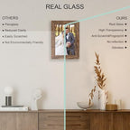 Hongkee 5.5 x 8.5 Diploma Frame Set of 4, Made of Real Glass and Rustic Brown Frame, 5.5 by 8.5 Photo for Wall or Tabletop - Image 4