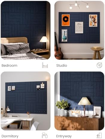 Fluxynara Felt Bulletin Board & Cork Board Alternative, Persian Blue - Image 6
