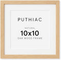 puthiac 10x10 Solid Oak Wood Picture Frame, Natural Oak, 1 Pack by PUTHIAC