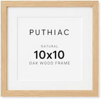 puthiac 10x10 Solid Oak Wood Picture Frame, Natural Oak, 1 Pack by PUTHIAC