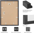 puthiac 18x24 Solid Oak Wood Picture Frame, Black, 1 Pack - Image 3