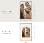 puthiac 8x12 Solid Oak Wood Picture Frames, Natural Oak, 3 Pack - Image 4