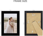 Hongkee 5.5 x 8.5 Diploma Frame Set of 4, Made of Real Glass and Black Frame, 5.5 by 8.5 Photo for Wall or Tabletop - Image 2