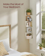 VASAGLE Corner Shelf Wall Mount, 5-Tier Floating Corner Bookshelf - Image 4