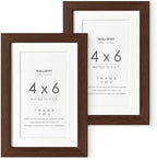 4x6 Picture Frame, Solid Oak Wood 4x6 Picture Frames with Mat to 3x5 by TumblerHome