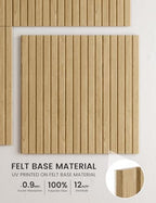 Fluxynara 6-Pack Large Felt Bulletin Board, Natural Oak Slat - Image 3