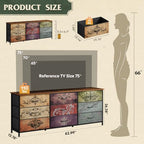 WLIVE Dresser TV Stand for 75 Inch TV, 9 Drawer Dresser for Bedroom - Image 3