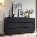 Standifurno Dresser for Bedroom, Modern Cuved Dresser with 9 Drawers,Black Dresser with Handleless Design, Closet Storage Dresser, 15.43" D x 57" W x 28.3" H (9 Drawers) by StandifurnoFurniture