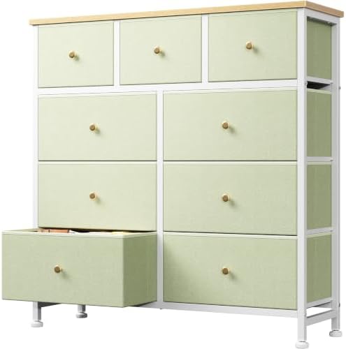 DUMOS 9 Drawer Dresser for Bedroom, Storage Organizer Chest of Drawers by DumosLifestyle