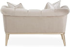 MICHAEL AMINI Yvette Chair and a Half in Porcini Velvet and Champagne Wood Frame - Image 9