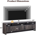 AMERLIFE 70" Modern Curved TV Stand with Storage for TVs Up to 80" - Image 3