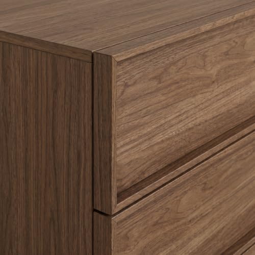 9 Drawer Dresser for Bedroom, 59.1" Wide Double Chest of Drawers with Storage, Wood Dresser TV Stand, Modern Closet Store Organizer for Living Room, Hallway, Nursery, Walnut - Image 5