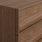9 Drawer Dresser for Bedroom, 59.1" Wide Double Chest of Drawers with Storage, Wood Dresser TV Stand, Modern Closet Store Organizer for Living Room, Hallway, Nursery, Walnut - Image 5