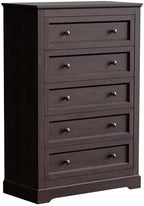 LOUVIXA Farmhouse Dresser 5 Drawer, Bedroom Chest of Drawers, Dressers with 5 Drawers, Wooden Dressers for Bedroom, Living Room, Tv Stand, Entryway(Vintage Brown) - Image 3
