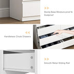 Vibe & Dine 12 Drawer Dresser, 59.1" Large Dresser for Bedroom Free Handle, Modern Wooden Chest of Drawers with Wide Storage for Living Room, White - Image 6