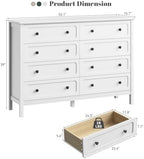 CARPETNAL 55" White Dresser for Bedroom with 8 Drawer & Deep Drawers - Image 2