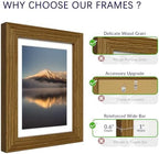 6x8 Picture Frame with Real Glass, Rustic Brown Wood Frames, 3 Pack - Image 4