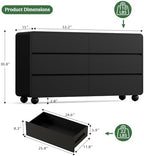 Lulive Dressers and Nightstands Set 3-Piece, Black - Image 4