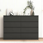 Black Dresser for Bedroom,Modern Large 8 Drawer Dresser with Deep Drawer,Wide Storage Chest of Drawer,Wood Bedroom Storage Organizer Furniture,TV Stand for Living Room - Image 4