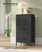 SONGMICS Dresser for Bedroom, Small Dresser with 3 Fabric Drawers - Image 3