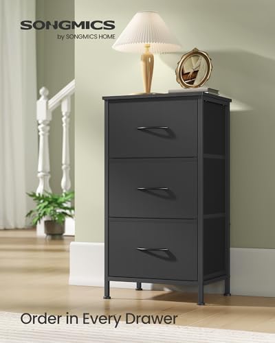 SONGMICS Dresser for Bedroom, Small Dresser with 3 Fabric Drawers - Image 3