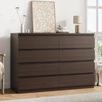 Jocoevol Brown 8 Drawer Dresser for Bedroom (15.3" D x 55.2" W x 32.3" H) by JOCOEVOL