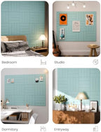 Fluxynara 48" x 36" Large Felt Bulletin Board, Aqua Blue - Image 7