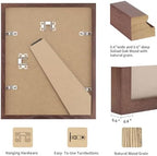 puthiac Walnut Wood Picture Frame, 8x10 inches, 1 Pack, Natural Solid Wooden Frame for Wall Art Photo and Prints - Image 3