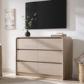 Aitjunz Modern 6 Drawers Dresser for Bedroom, 47" Wide Wood Dressers, Cream by AITJUNZ