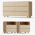 Lulive Dressers and Nightstands Set 3-Piece, Natural by Lulive