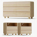 Lulive Dressers and Nightstands Set 3-Piece, Natural by Lulive