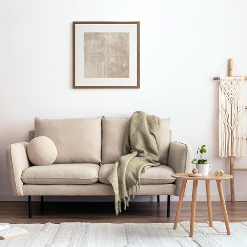 12x12 Wood Frame, Solid Oak 12x12 Picture Frames with Mat to 8x8 - Image 6