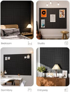 Fluxynara Felt Bulletin Board & Cork Board Alternative, Black - Image 6