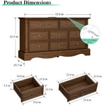 Farmhouse 8-Drawer Dresser with Charging Station for Bedroom - Image 2