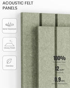 Fluxynara 36" x 24" Large Felt Bulletin Board, Sage - Image 5