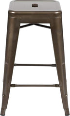 Flash Furniture Lily 24" High Metal Counter-Height, Indoor Bar Stool in Gun - Image 10