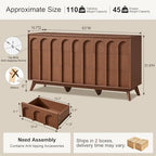 Oak&Sparrow Mid Century Dresser for Bedroom, 9 Drawer Dresser with Arched Front, 63'' Wide Chest of Drawers Wood Storage Organizer for Living Room - Image 2
