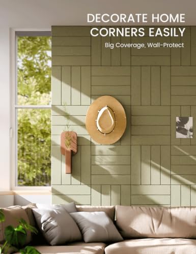 Fluxynara 48" x 36" Large Felt Bulletin Board, Olive Green - Image 3