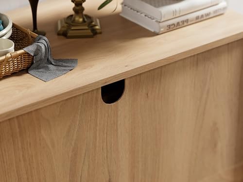 FENSULN Modern Drawer Dresser for Bedroom with 6 Drawers, 2 in 1 Chest of Drawers with Organizer Storage for Bed Room,Livingroom Hallway Oak - Image 4