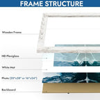 Hongkee 20x28 Picture Frame Set of 4, 20 x 28 Distressed White Wood Style - Image 4